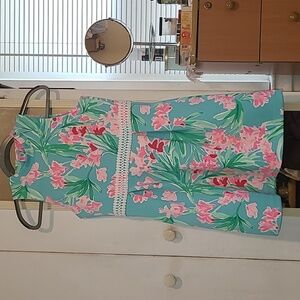 Lilly Pulitzer Elegant Dress, Size 16, Color Aquagreen & Pink,  Girls 👧